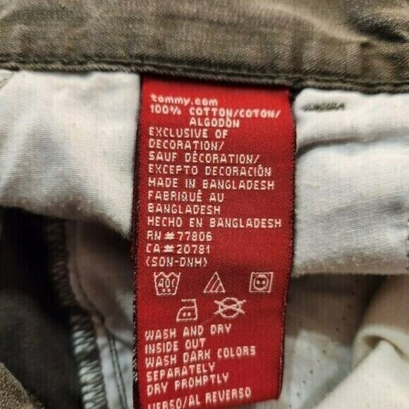 Tommy Hilfiger, Shorts, Men's, Size, 31, Green, Faded, Distressed, Y2K, Vintage - Picture 8 of 12